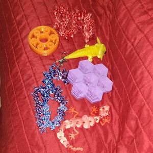 Colorful 3D Printed Keychains and Accessories
